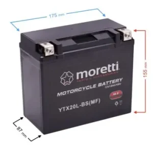 Akumulator Moretti AGM (Gel) MTX20L-BS Nie przegap